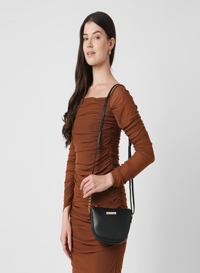 كابريس حقيبة كتف متوسطة الحجم من كابريس بليث للنساء، مزودة بحزام قابل للتعديل وسحاب إغلاق لراحة الارتداء | حقيبة يد متعددة الاستخدامات للاستخدام اليومي والسفر والمناسبات الخاصة (أسود) - Image 2